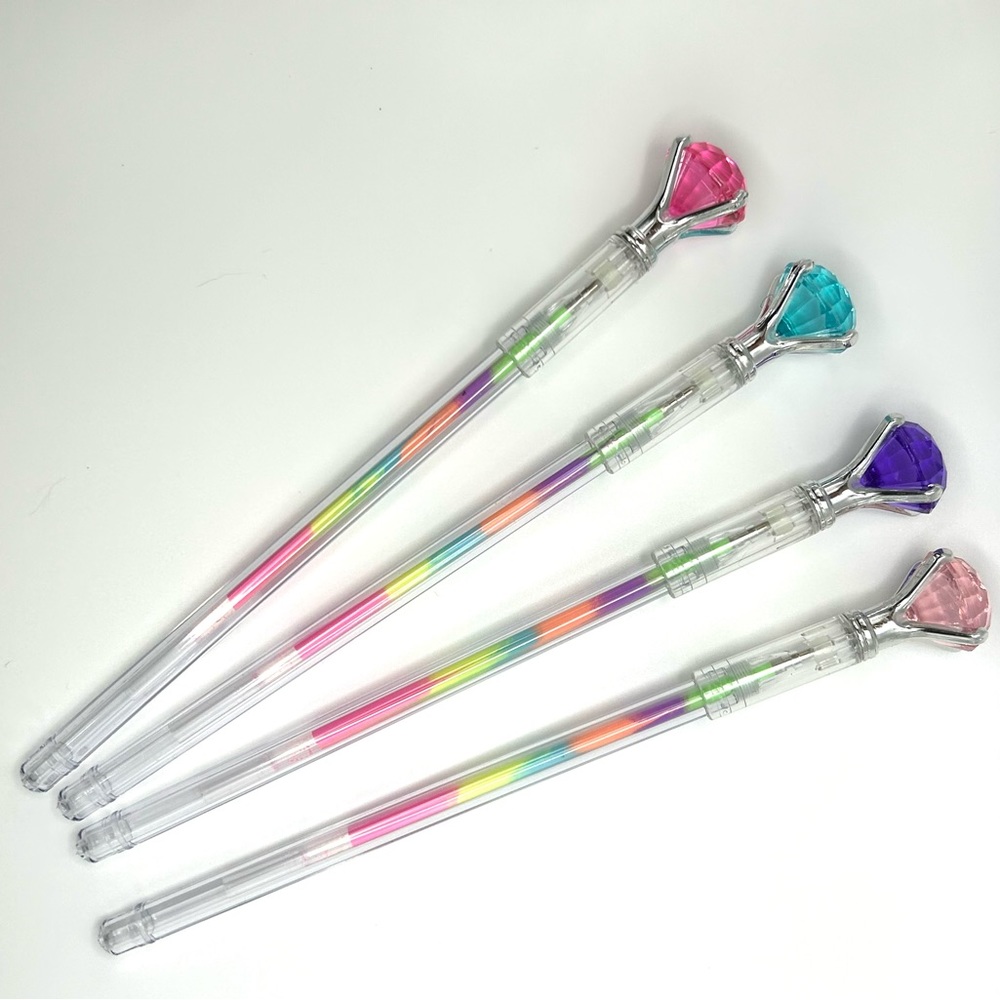Gem Stone Rainbow Ink Pens
